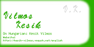 vilmos kesik business card